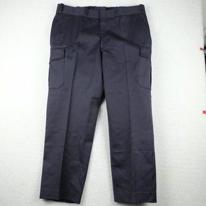 Vintage Cargo Pants Mens 40x31 Navy Blue Heavyweight Canvas Workwear Y2K
